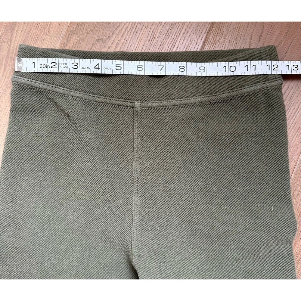OFFLINE By Aerie Womens Flare Hi-Rise Olive Green Textured Stretch Pants Medium - Picture 5 of 10